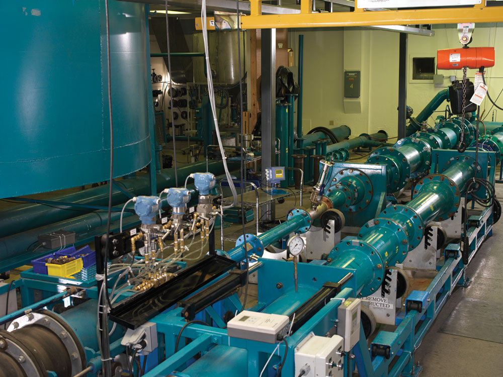 Electromagnetic-flow-meter-at-industrial-site